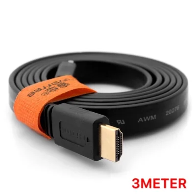 HDMI High Speed 3M 1080p 3D VER 1.4 สายแบบอ่อนแบนยาว 3เมตร (Black)