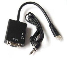  HDMI แปลงเป็น VGA +Audio Line Out (สีดำ)  