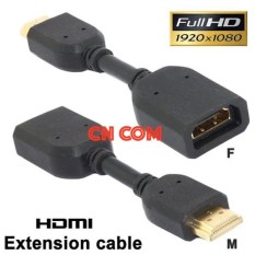 HDMI Male To HDMI Female Adapter - Black (10cm)