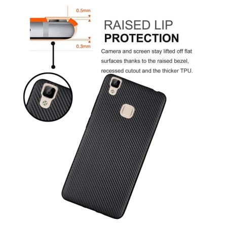 ซิลิโคนป้องกันการกระแทกแบบซิลิโคนทีพียูสำหรับ Vivo V3 ดำ-นานาชาติ