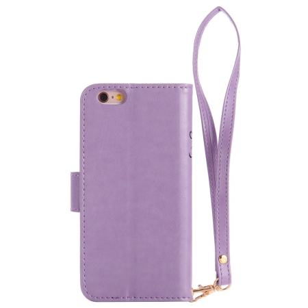 ช่องใส่การ์ดลาเวนเดอร์ส่องสว่างคุณภาพสูงกระเป๋าสตางค์หนังหนังเทียมฝาครอบกรณีพลิกสำหรับ iPhone 6 6 วินาที 4.7 นิ้ว -นานาชาติ