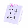 หน้ากากเต้าปลั้กไฟ มี usb 5V2.1A outlet WALL SOCKETติดในผนัง (White)  