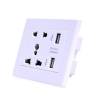 หน้ากากเต้าปลั้กไฟ มี usb 5V2.1A outlet WALL SOCKETติดในผนัง (White)