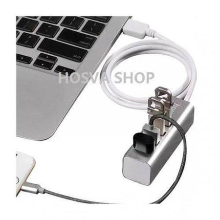 HOCO HB1 4-Ports HUB USB Interface Expansion for Computer / Notebook รุ่น HB-1 (สีเงิน)(Silver)  