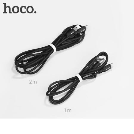 HOCO X14 ครั้งความเร็ว 1 เมตร 2A ทอ USB Type - C ข้อมูลสายชาร์จเชื่อมต่อ - สีดำ - INTL