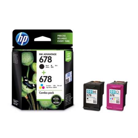 HP 678 (Black + Color) Combo-Pack ตลับหมึกแท้สีและดำ HP 678 (Black + Color) Combo-Pack ตลับหมึกแท้สีและดำ