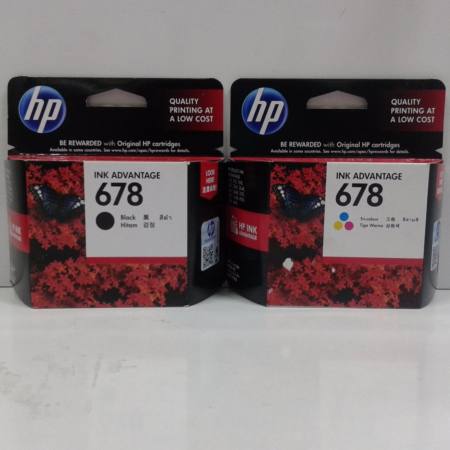 HP 678 BLACK+ HP 678 COLOR ตลับหมึกเเท้ (สีดำ,สี) HP 678 BLACK+ HP 678 COLOR ตลับหมึกเเท้ (สีดำ,สี)