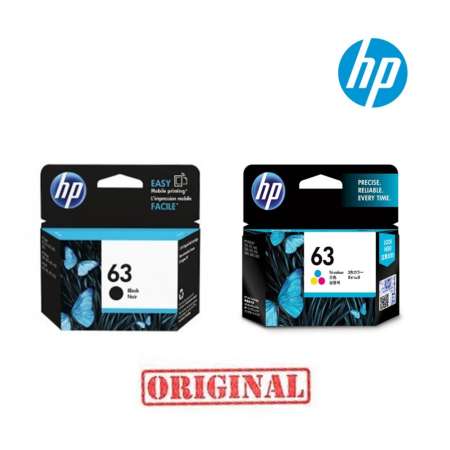 Lotus Shop HP F6U62AA NO.63 (BLACK) + F6U61AA NO.63 (COLOR) 2 ชิ้น ของแท้ Lotus Shop HP F6U62AA NO.63 (BLACK) + F6U61AA NO.63 (COLOR) 2 ชิ้น ของแท้