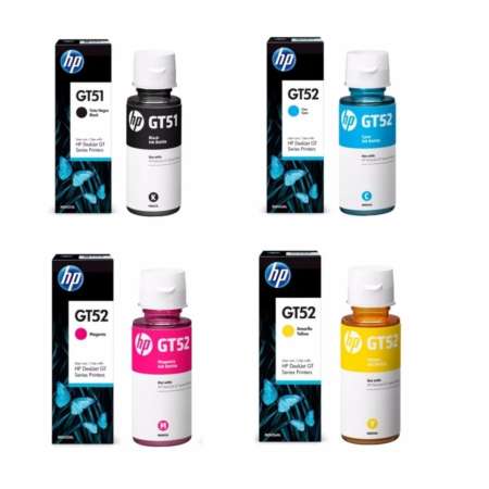 HP GT51BK+GT52C/M/Y ink bottle - Set 4 สี 4 ขวด HP GT51BK+GT52C/M/Y ink bottle - Set 4 สี 4 ขวด