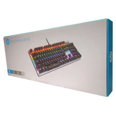 HP คีย์บอร์ดสำหรับเกม  Keyboard Gaming Mechanical（GK100）+NUBWO แผ่นรองเมาส์  NP-001