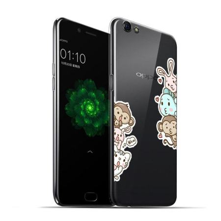 Hug Case TPU เคส Oppo R9s Plus เคสโทรศัพท์พิมพ์ลาย 907 เนื้อบาง 0.3 mm