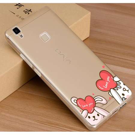 Hug Case TPU เคส Vivo V3 เคสโทรศัพท์พิมพ์ลาย 913 เนื้อบาง 0.3 mm