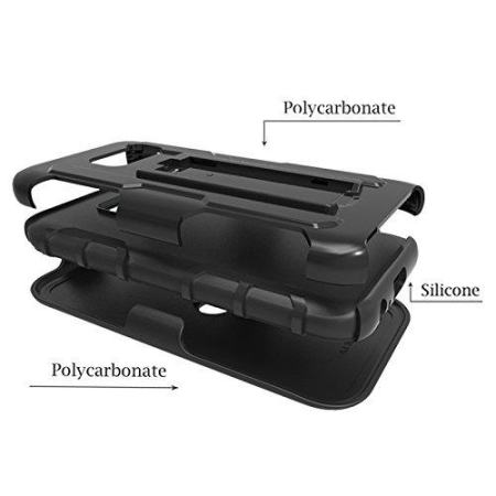 งานหนักไฮบริดกันกระแทกสองชั้นแข็งแรงทนทาน PC + ซิลิโคนยางนิ่มพร้อมเกราะป้องกันคลิปหนีบเข็มขัดสำหรับซัมซุงกาแล็คซี่ A5 2017 A520F - INTL