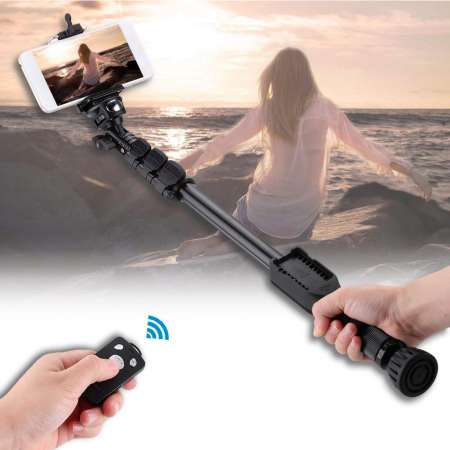 Idea Gadget Yunteng Monopod VCT-388 ไม้เซลฟี่มีรีโมทบลูทูธในตัว (สีดำ)  