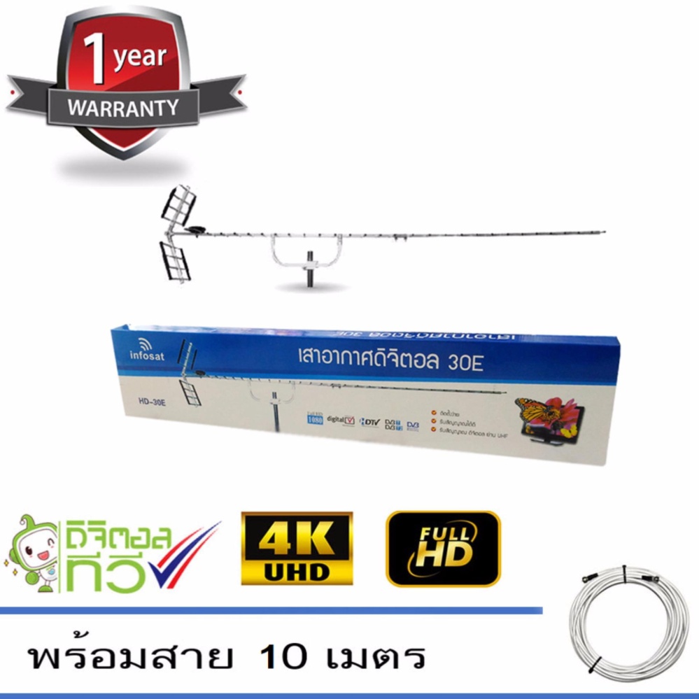 infosat Digital TV Antenna 30E เสาอากาศระบบดิจิตอลทีวี 30E