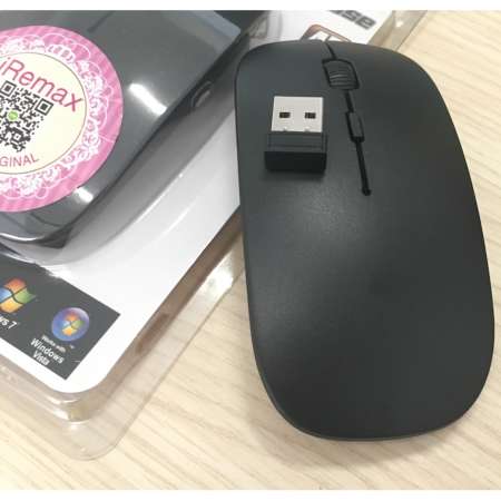 iRemax เม้าส์ไร้สาย รุ่น Slim Wireless Mouse Mice 2.4Ghz 1600dpi - Black  