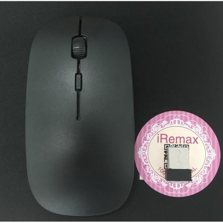 iRemax เม้าส์ไร้สาย รุ่น Slim Wireless Mouse Mice 2.4Ghz 1600dpi - Black  