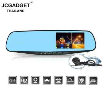 ราคา JCGadget กล้องติดรถยนต์กระจกกล้องหน้า พร้อมกล้องหลัง FHD 1080P รุ่น S106  ( สีดำ ) พันทิป