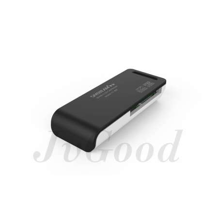 JvGood เครื่องอ่านการ์ด Micro USB 2.0 SD Card Reader, Universal 3 Ports External Multi High Speed Flash Memory 2.0 Card Reader with SD / TF / MS / M2 Port for PC Laptop Mac