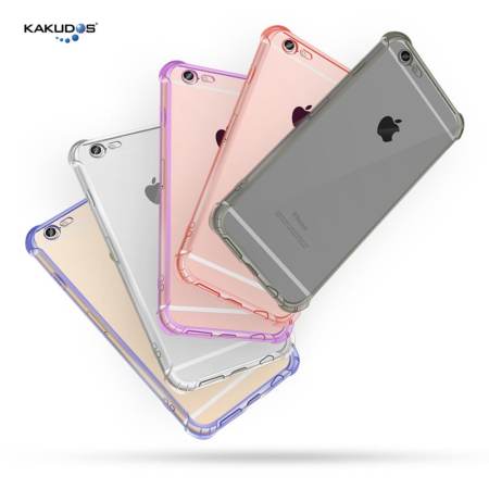 KAKUDOS เคสโทรศัพท์ไอโฟน  เคสมือถือ เคสใส เคสซิลิโคนกันกระแทก Bumper Case  iPhone 6 Plus / 6s Plus (Blue/สีฟ้า) แถมฟรี!!! ฟิล์มกระจกนิรภัย มูลค่า 250 บาท