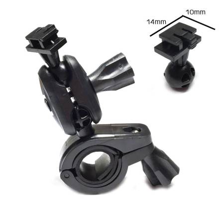 ขากล้องติดรถยนต์แบบยึดแกนกระจกมองหลังหัวสไลส์ ขนาด 14mm x 10mm