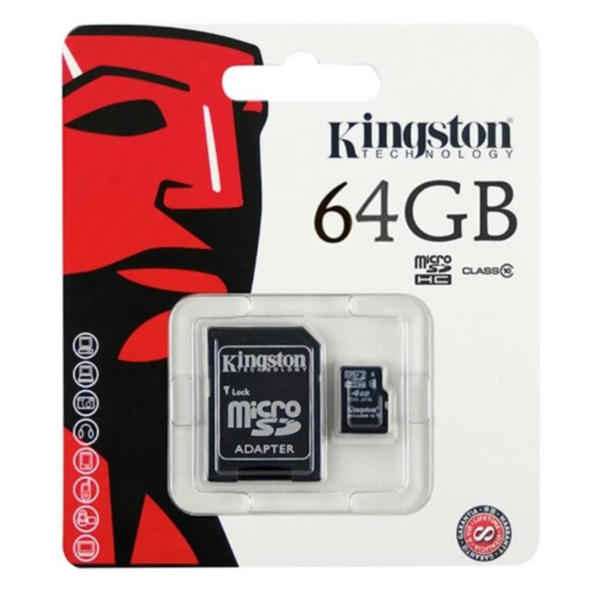  Kingston เมมโมรี่การ์ด Micro SDHC 64 GB Class 10  1pcs