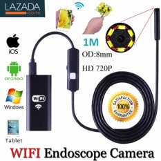 กล้องงู กล้องจิ๋ว กล้องไร้สาย WiFi  Endoscope Waterproof Boroscope Inspection Camera 1M 6-LED 2.0 Megapixel HD  for iOS Android Phone Tablet Windows System - intl