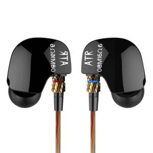 KZ ATR หูฟังมอนิเตอร์ มีไมค์ ราคาประหยัด เบสหนักแน่น (สีดำ)