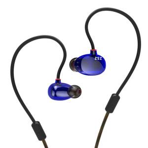 KZ  หูฟังอินเอียร์ ZS2 แบบ 2Driver ไม่มีไมโครโฟน เพิ่ม Subwoofer ให้เบสหนักขึ้น (Blue)