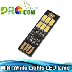  ไฟ led แบบ 6 หลอด ขนาดเล็กพกพาง่ายใช้ส่องสว่าง ถ่ายรูปเซลฟี่ ระบบสัมผัส หรี่ไฟ ปิดไฟได้ mini white lights led lamp. 