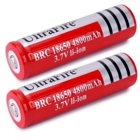 ถ่านชาร์จ Li-ion 18650 UltraFire 3.7V ความจุ 4800mAh (2ก้อน) ถ่านชาร์จ Li-ion 18650 UltraFire 3.7V ความจุ 4800mAh (2ก้อน)