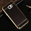 หนัง Litchi ชุบทองทีพียูกรณีปกหลังสำหรับ Samsung Galaxy หมายเหตุ 5 N9200 - นานาชาติ