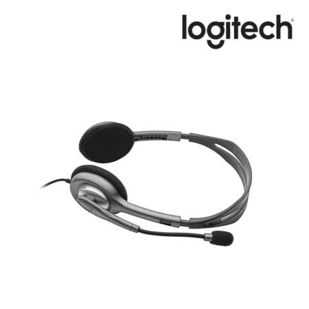 Logitech Stereo Headset H111 - Black - singlepin  (สายแจ๊คไมค์และหูฟังเส้นเดียวกัน)
