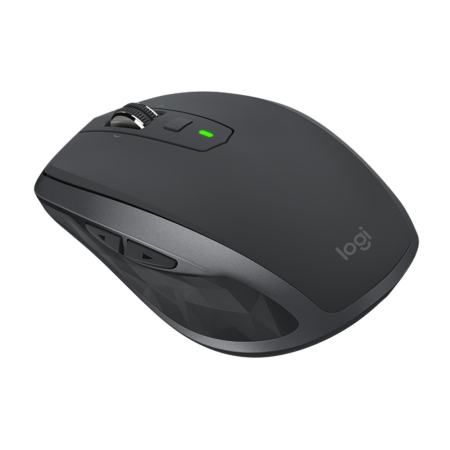 Logitech ลอจิเทค Wireless Mouse เม้าส์ไร้สาย 2 ระบบ Bluetooth และ Unifying รุ่น MX Anywhere 2S ใช้งานได้ทุกพื้นผิว - BLACK - รับประกัน 1 ปี