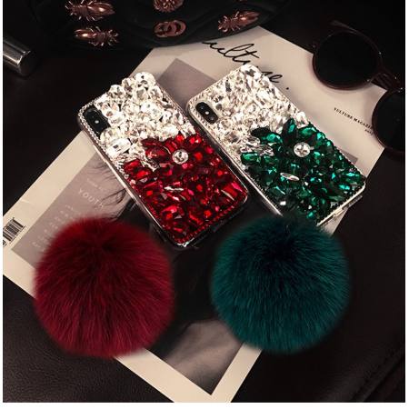 หรูหราระยิบระยับสีผสมคริสตัลฝังเพชรพร้อมหมาจิ้งจอกขนลูกจี้สำหรับ Samsung Galaxy A5 2017 - นานาชาติ