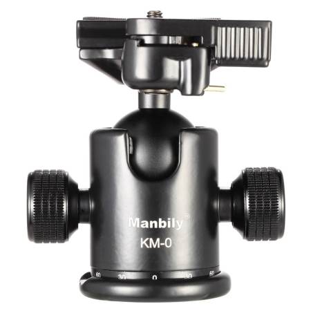 Manbily KM-0 Professional Camera Ball Head Tripod Head Panoramic Head Sliding Rail Head Aluminum Alloy Max Load Capacity 15kg