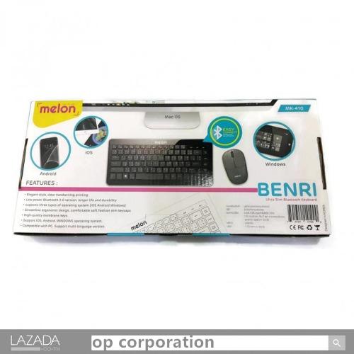 Melon Keyboard Melon Benri Ulitra Slim Bluetooth คีย์บอร์ด บูลทูธ รุ่น MK-410 (สีดำ)
