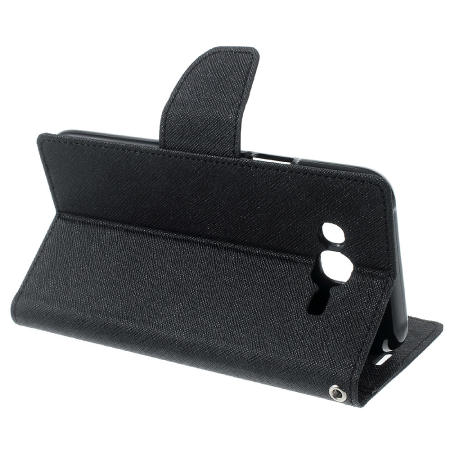 MERCURY GOOSPERY Leather Wallet Case for Samsung Galaxy J7 SM-J700F(Black) MERCURY GOOSPERY Leather Wallet Case for Samsung Galaxy J7 SM-J700F(Black)