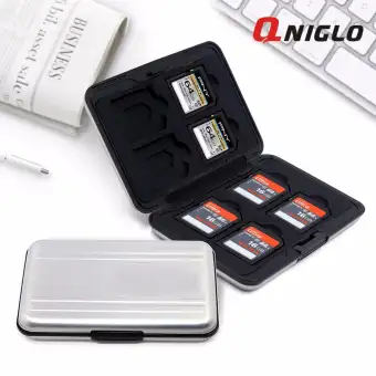 โปรโมชั่น การ์ด Micro SD Cards Holder เมมโมรี่การ์ด Memory Card Case Protector Aluminum case 16 solts for SD/ SDHC/ SDXC/ Micro SD carrying case พันทิป
