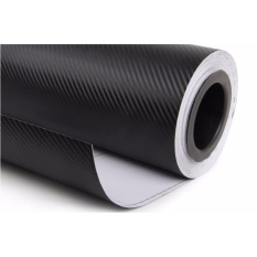 สีดำ DIY คาร์บอนไฟเบอร์สติกเกอร์ม้วน 1.27 เมตร X 30 เซนติเมตร - INTL
