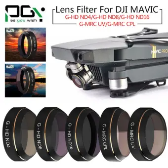 ราคา ND4 ND8 ND16 UV CPL Lens Camera Optical Filter w/Case Fr DJI Mavic PRO Drone - intl รีวิว