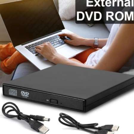 New USB 2.0 External DVD Combo CD-RW Burner Drive CD±RW DVD ROM Black - intl