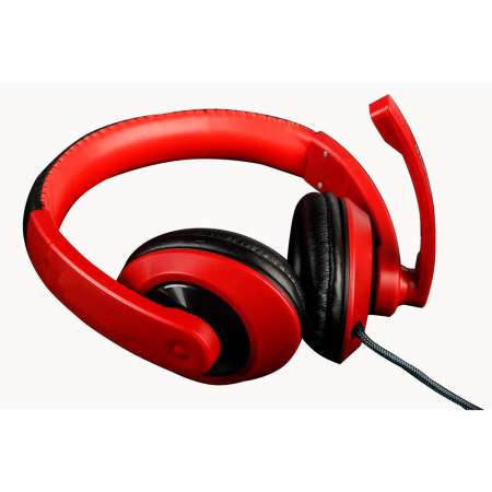 niceEshop Soyto 7223.5มมเกมเกมชุดหูฟังหูฟังสายหูฟังกับไมค์สำหรับคอมพิวเตอร์ (สีแดง)