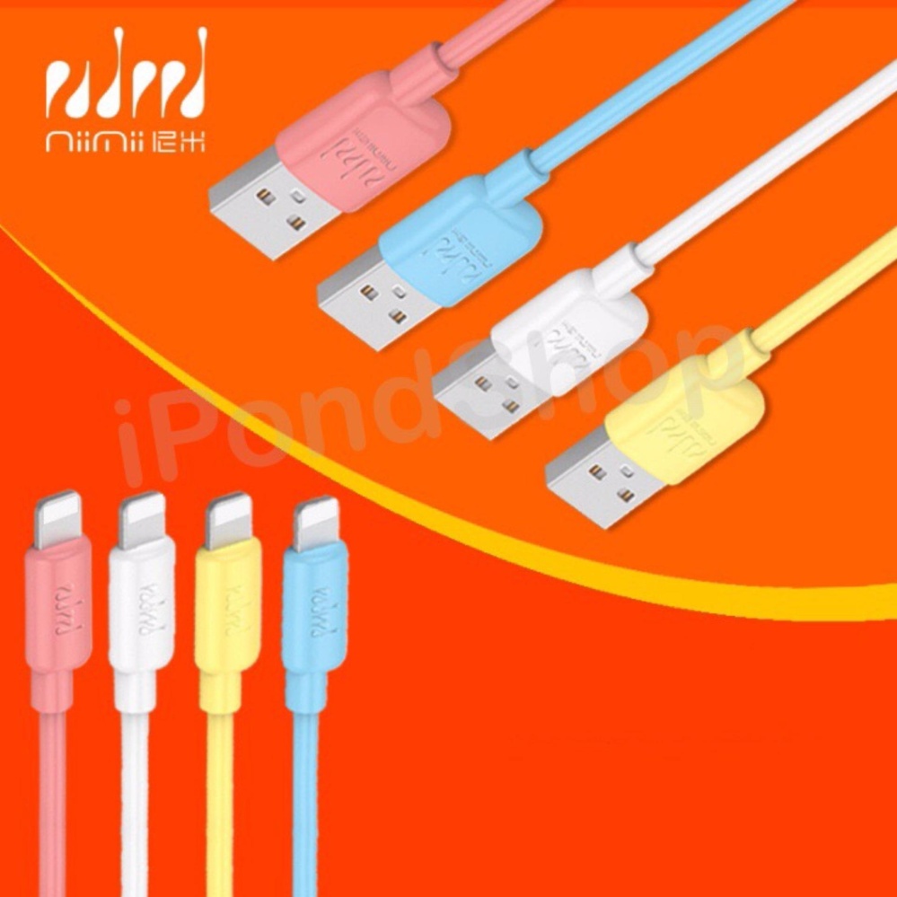 NiiMii Lightning USB Cable สายชาร์จสำหรับ Apple iPod,iPad,iPhone (สีชมพู)