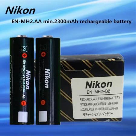 Nikon ถ่านชาร์จ EN-MH2. AA 1.2V min.2300mAh Rechargeable Ni-MH Battery 4ก้อน Nikon ถ่านชาร์จ EN-MH2. AA 1.2V min.2300mAh Rechargeable Ni-MH Battery 4ก้อน