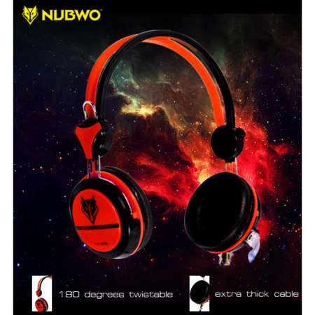 ห้ามพลาดสินค้า NUBWO HEADSET หูฟัง gaming gear รุ่น NO-040 - สีเเดง ราคาต่ำสุด