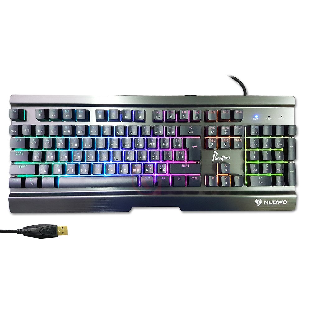 Nubwo Phantom Meral Gaming Keyboard Semi Mechanical Blue Switch