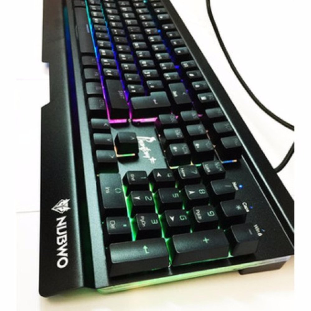 Nubwo Phantom Plus Gaming Keyboard Semi Mechanical Blue Switch รุ่น NK-55 - (สีดำ)