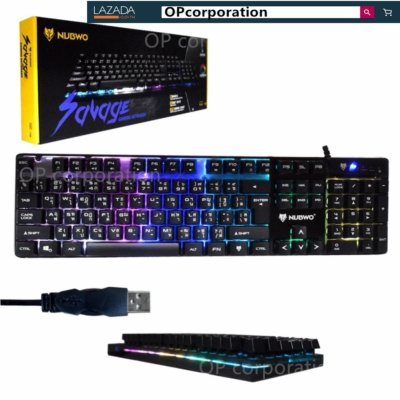 Nubwo คีย์บอร์ดเกมมิ่งSavage Gaming keyboard NK-18 (black)