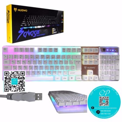 ดูภาพ Nubwo คีย์บอร์ดเกมมิ่งSavage Gaming keyboard NK-18 (white) <br/>เพิ่มเติม Nubwo คีย์บอร์ดเกมมิ่งSavage Gaming keyboard NK-18 (white)